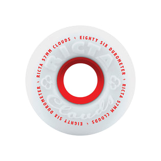 57mm Clouds Red 86a Ricta Skateboard Wheels Red