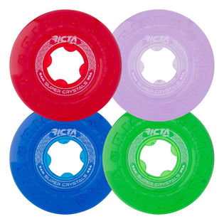54mm Super Crystals Trans Purple Green Blue Red 95a Ricta Skateboard Wheels Trans Purple Green Blue Red