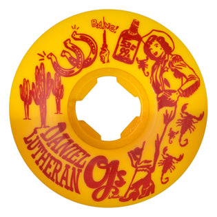 53mm Daniel Lutheran Elite Orange Yellow EZ EDGE 99a OJ Skateboard Wheels Orange