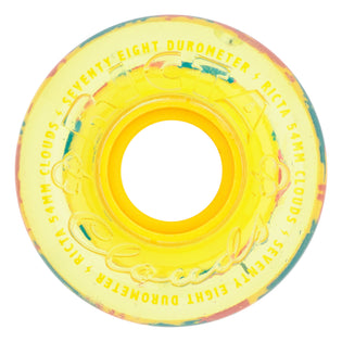 54mm Clear Splatter Clouds Camo Yellow 78a Ricta Skateboard Wheels Camo Yellow