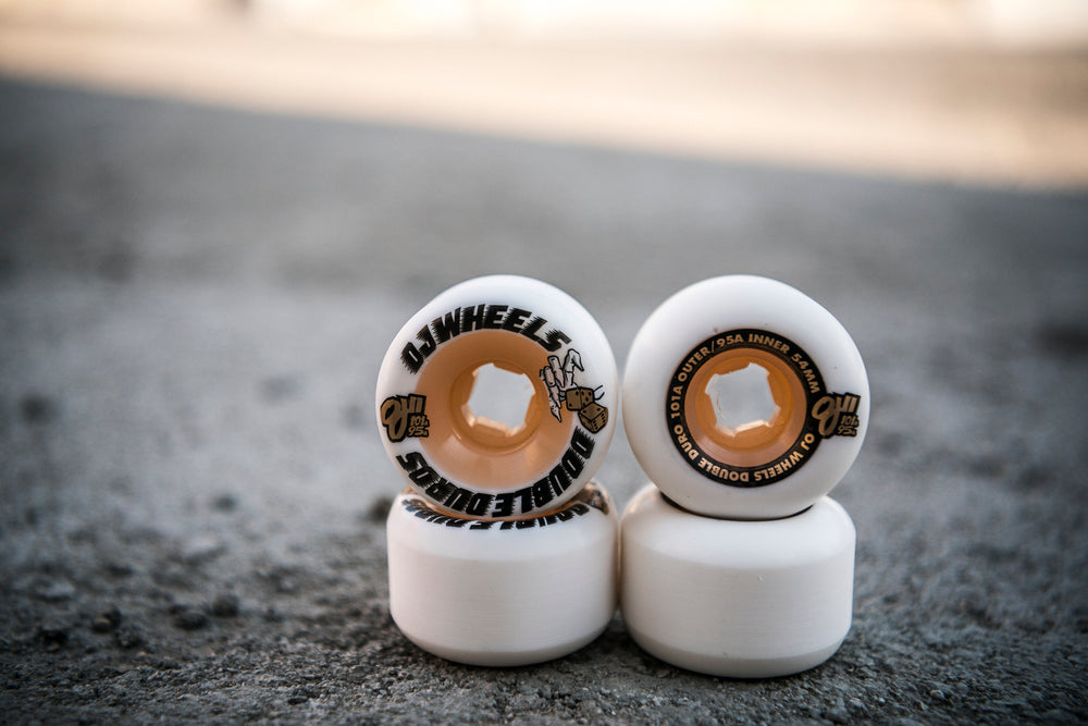 54mm / 101-95A Team White Gum | Double Duro | OJ Skateboard