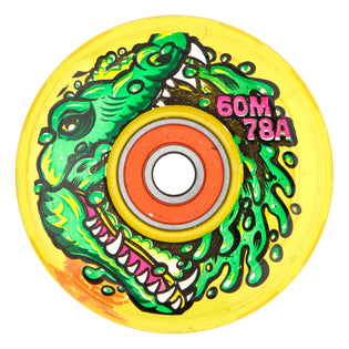 60mm Gator Swamp Spew Light Ups Yellow LED OG Slime 78a Slime Balls Skateboard Wheels Yellow