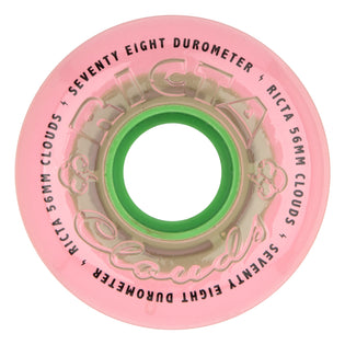 56mm Clouds Watermelon Pink 78a Ricta Skateboard Wheels Pink