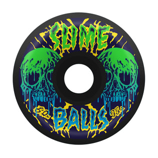 60mm Skull Vomits 95a Slime Balls Skateboard Wheels Black