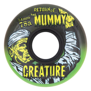54mm Creature Mummy Keyframe 78a OJ Skateboard Wheels Green