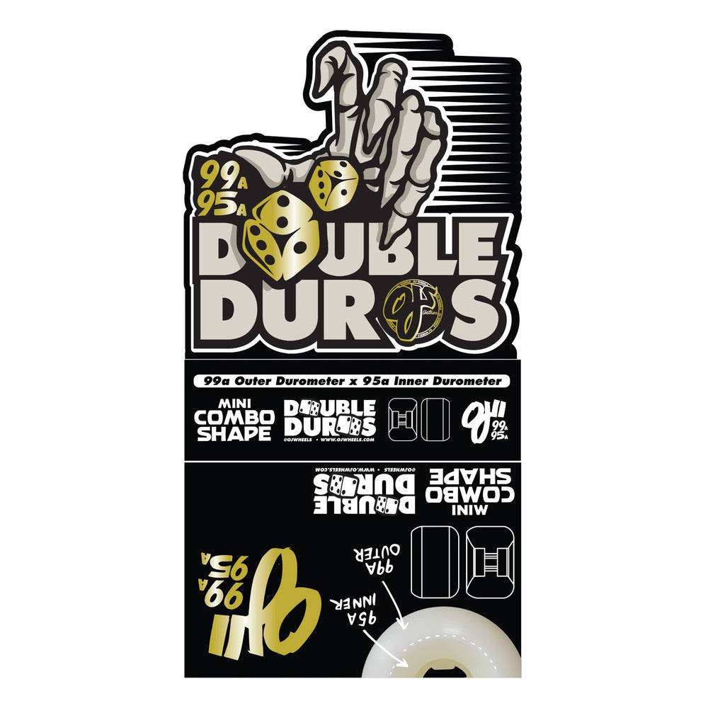 58mm / 99-95A Mini Combo White Black | Double Duro | OJ
