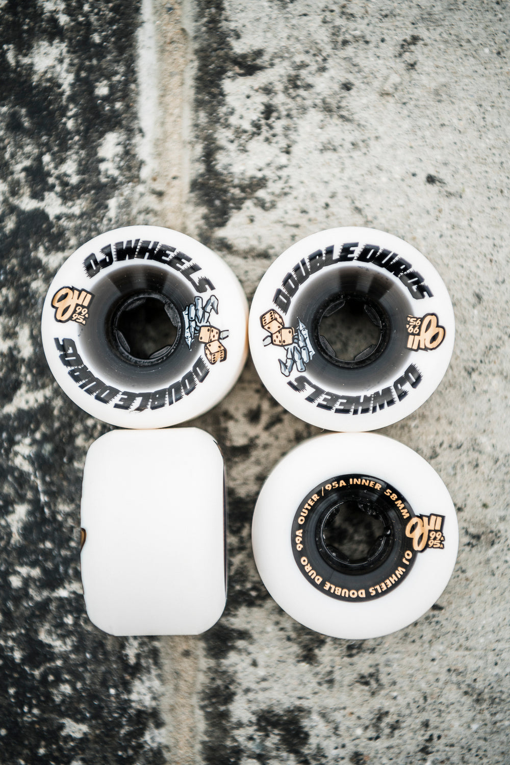 58mm / 99-95A Mini Combo White Black | Double Duro | OJ