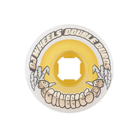 56mm /99-95A Chubbies White Gum | Double Duro | OJ Skateboard Wheels