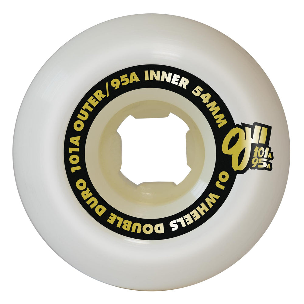スケートボード Oj Wheels 54mm DOUBLE DURO 101A/95A 54mm /101-95A Chubbies White | Double Duro | OJ Skateboard Wheels
