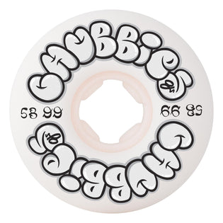 58mm Throw Ups Chubbies 99a OJ Skateboard Wheels White