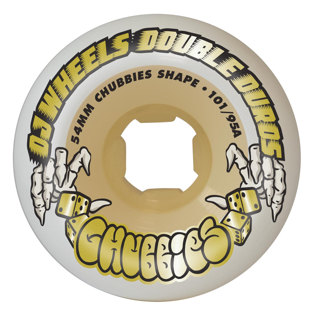 Chubbies Ojs 54mm /101-95A Chubbies White Gum | Double Duro | OJ Skateboard Wheels