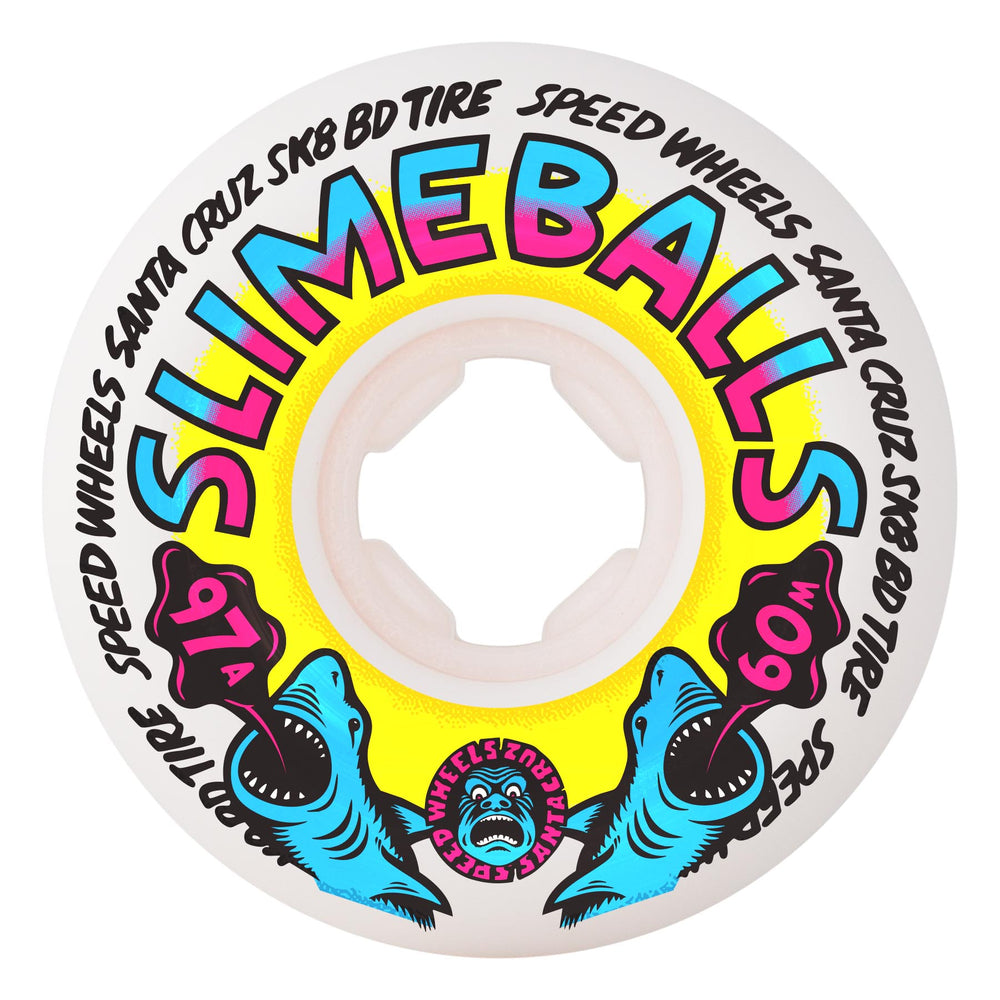 60mm Heritage Shark Spew Vomits 97a | Slime Balls Skateboard