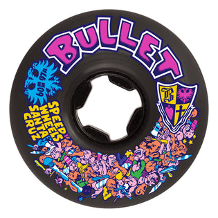 60mm Bullet Riot Black Vomits 97a Slime Balls Skateboard Wheels Black