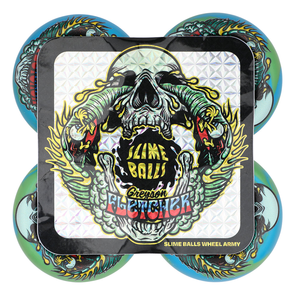 スケートボード SLIME BALL Grayson fletcher 56mm 99a 56mm/99a Greyson Fletcher Vomit Mini | Guest Pro | Slime Balls