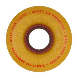 56mm Clouds Mustard 86a Ricta Skateboard Wheels Mustard