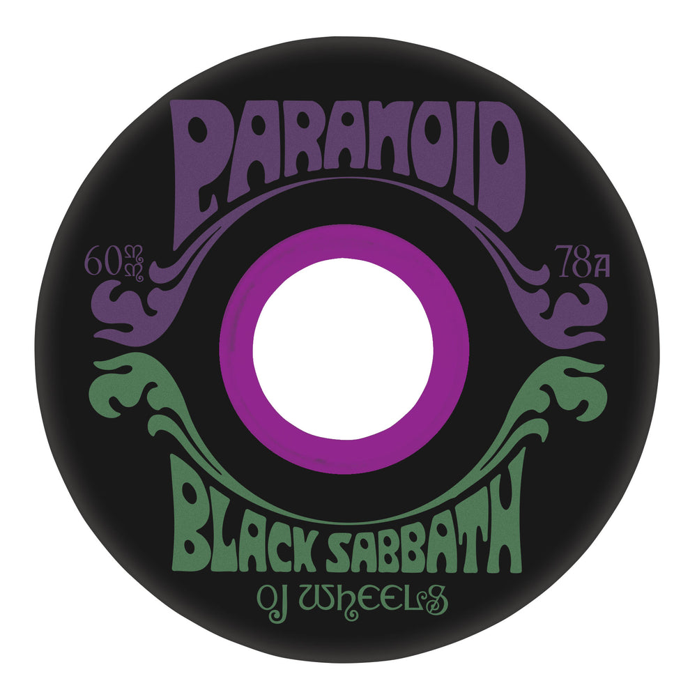 60mm Black Sabbath Paranoid Super Juice 78a | OJ Skateboard Wheels