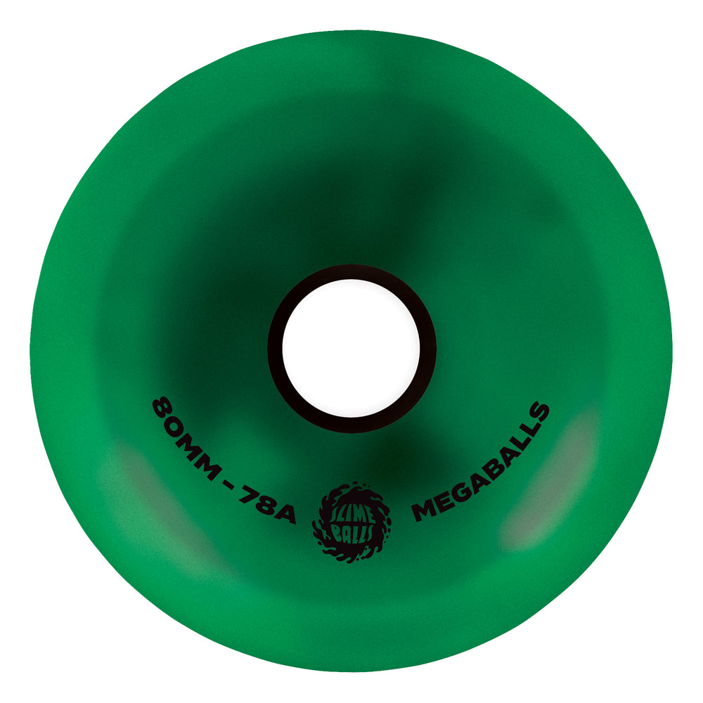 80mm Mega Balls 78a Metallic Green | Oversized Skateboard Wheels