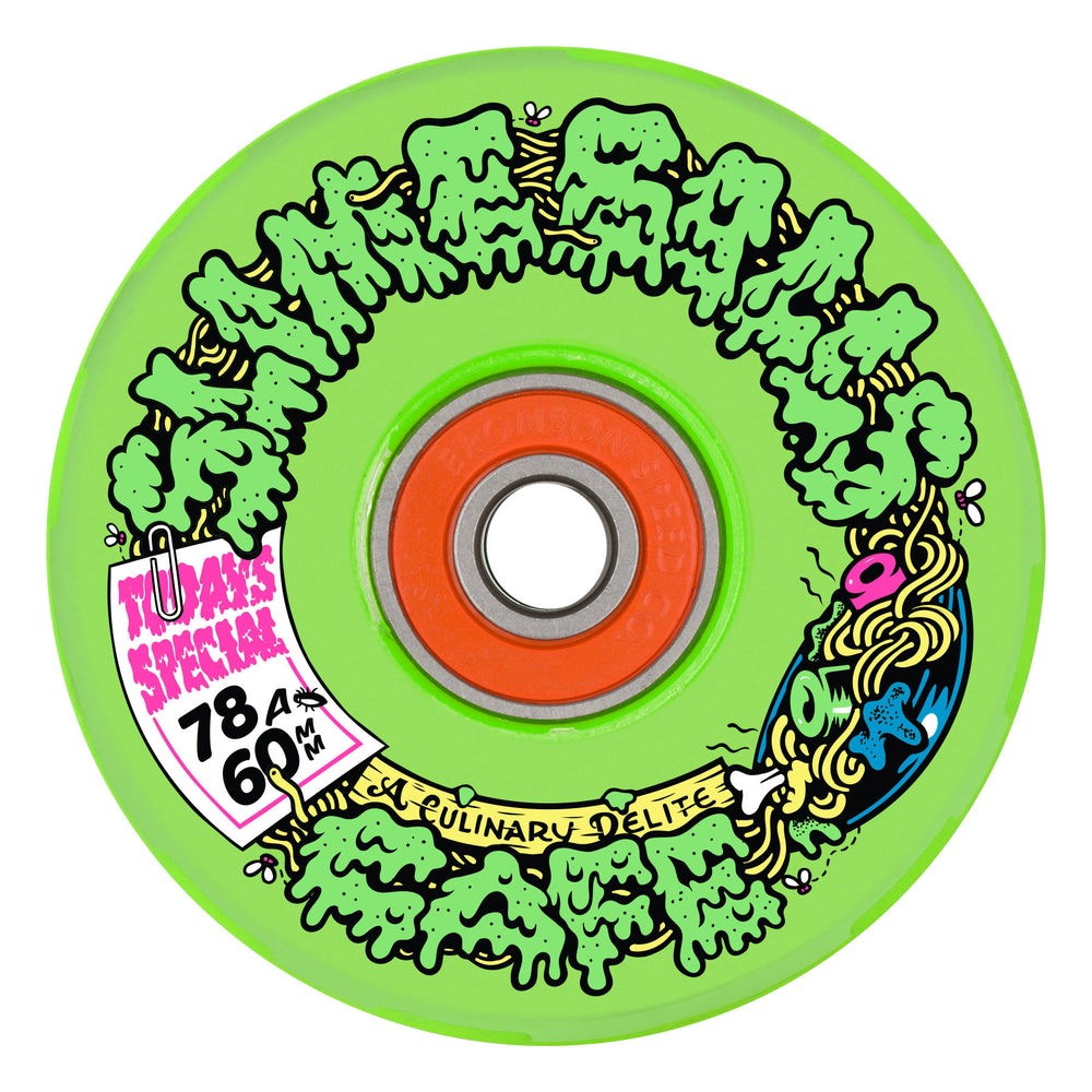 60mm / 78a SB Cafe | Light Ups LED Skateboard Wheels | Slime Balls