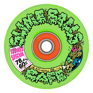 60mm SB Cafe 78a Slime Balls Light Ups Skateboard Wheels Green