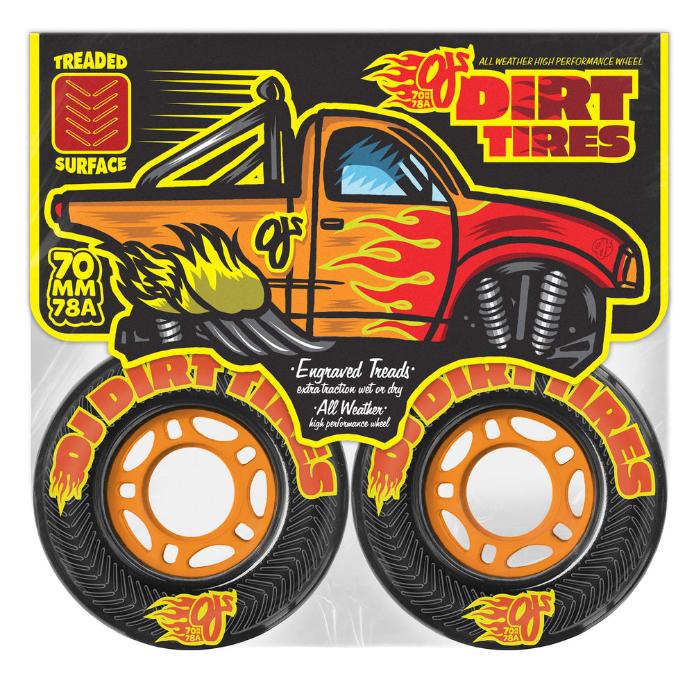70mm/78A Dirt Tires Thunder Juice | Engraved Treads | OJ
