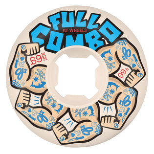 59mm Team Elite Full Combo 99a OJ Skateboard Wheels White