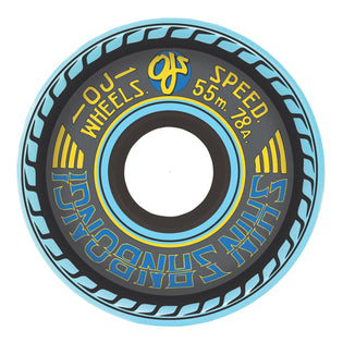 55mm Shin Sanbongi Mini Super Juice 78a OJ Skateboard Wheels Blue