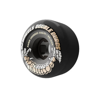 56mm Double Duro Black Transparent Chubbies 99a/95a OJ Skateboard Wheels Black