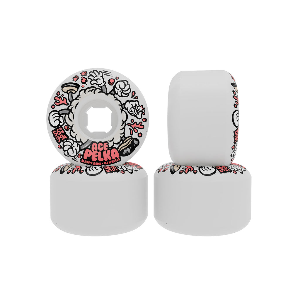 56mm - 99a Ace Pelka Slappy Redz Chubbies | Wide | OJ Skateboard