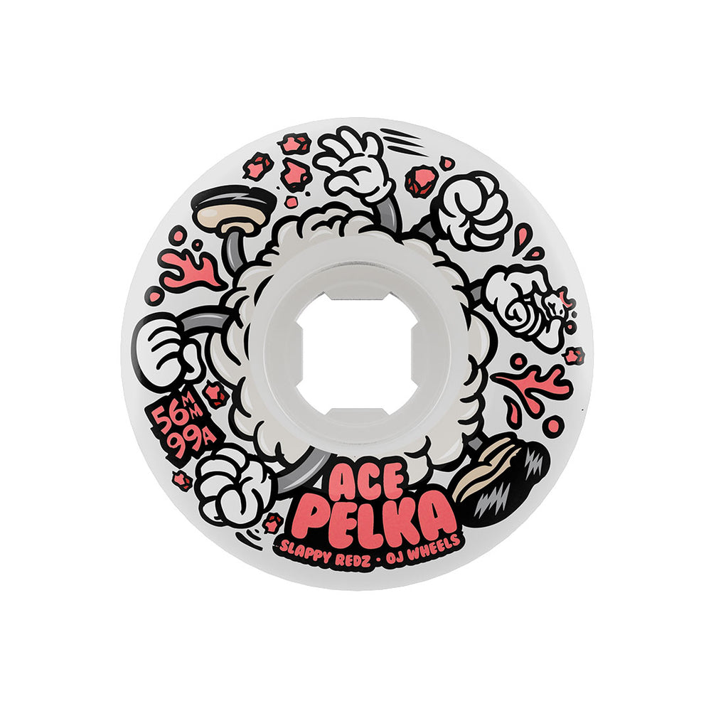 56mm - 99a Ace Pelka Slappy Redz Chubbies | Wide | OJ Skateboard