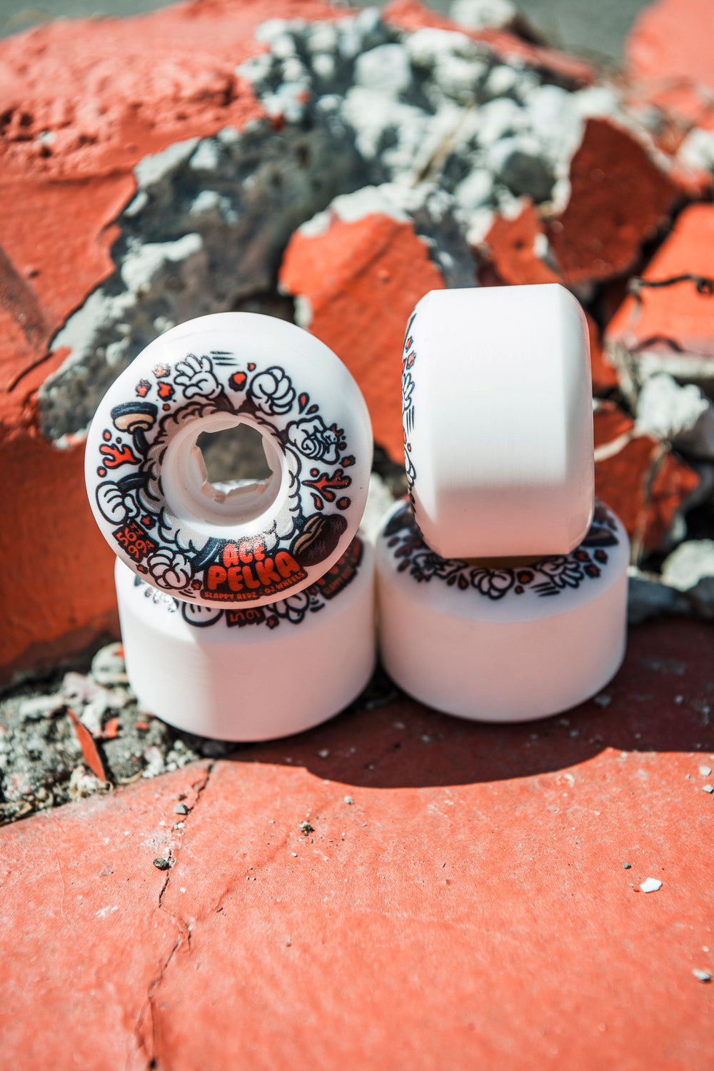 56mm - 99a Ace Pelka Slappy Redz Chubbies | Wide | OJ Skateboard
