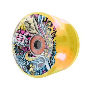 66mm Christian Hosoi Collage Reissue 78a Slime Balls Light Ups Skateboard Wheels Yellow