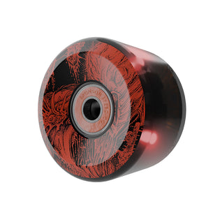 60.5mm HELLRAISER Coven 78a Slime Balls Light Ups Skateboard Wheels Black