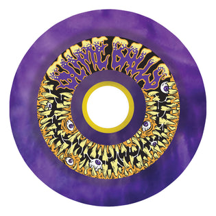 80mm Purple Mega Balls 78a Slime Balls Skateboard Wheels Metallic Purple