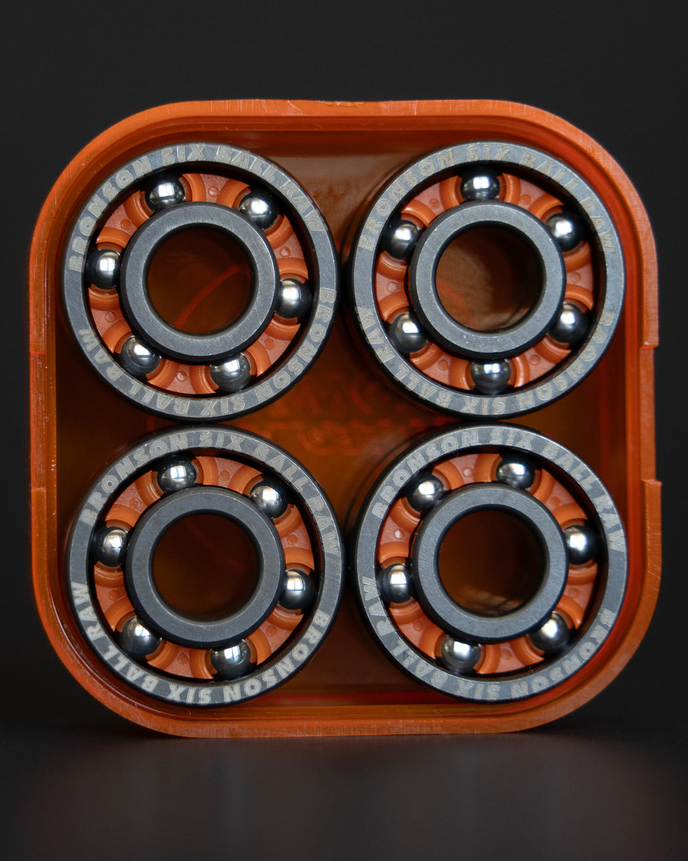 Six Ball Raw Shieldless Skateboard Bearings | Bronson Speed Co.