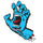 Screaming Hand 4.25in Santa Cruz Stickers (25 Pack) Blue