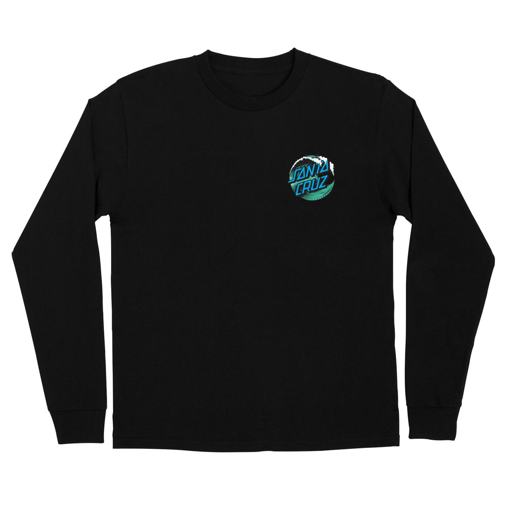 【冬バーゲン★特別送料無料！】 Skate Men's | T-Shirt L/S Dot Wave Clothing Cruz Santa | スケートボード