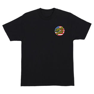 July 4th Dot Mens Santa Cruz T-Shirt Black
