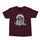 Screaming Wave Front Youth Santa Cruz T-Shirt Maroon w/ Grey