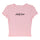 Love Script Womens Santa Cruz Crop T-Shirt Solid Pink Blend
