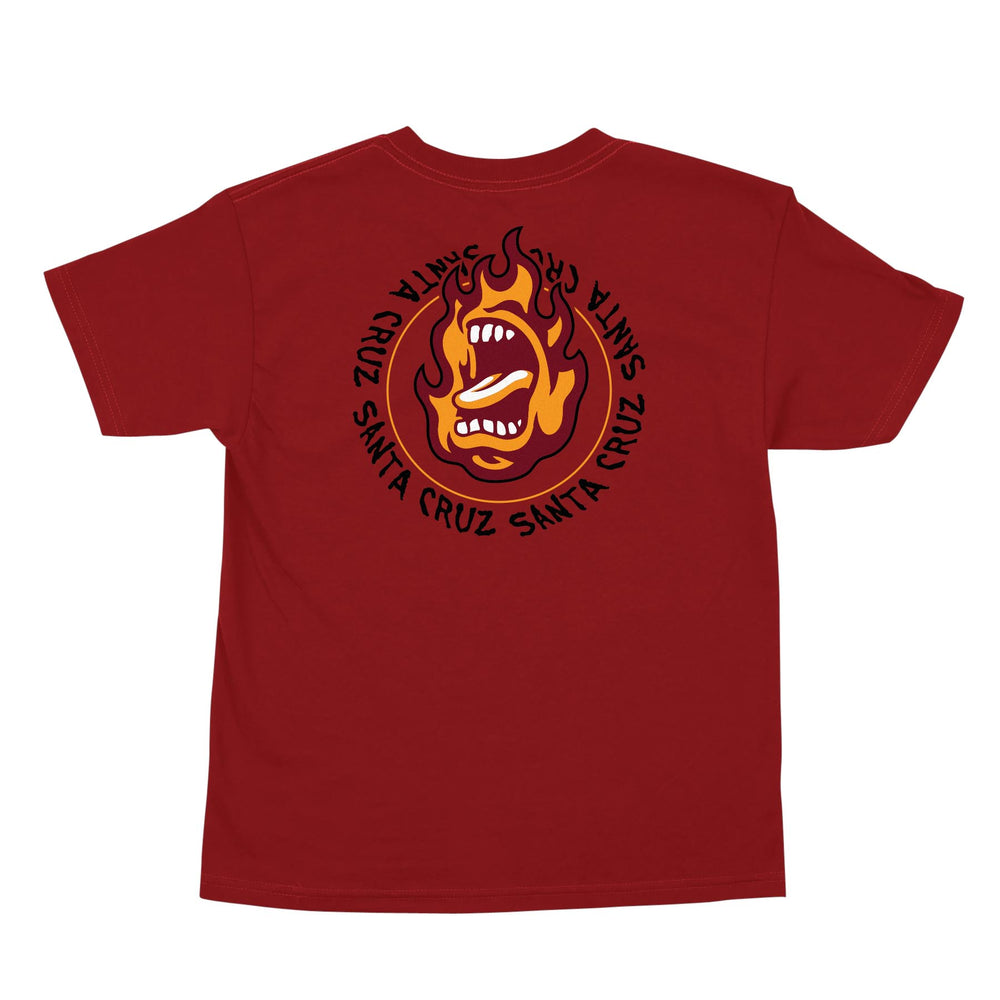Ringed Screaming Flame T-Shirt | Youth Skate Clothing | Santa Cruz