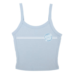 Opus Dot Stripes Womens Santa Cruz Tank Solid Baby Blue Blend