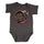Wave Dot Santa Cruz Baby One Piece Bodysuit Charcoal w/Merlot
