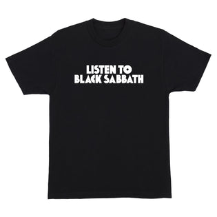 Listen To Black Sabbath Mens OJ T-Shirt Black