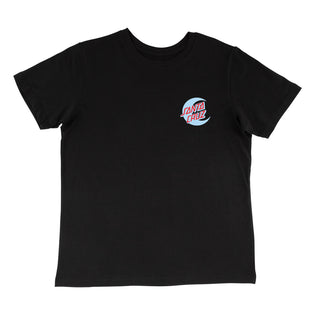 2 Tone Moon Dot Womens Santa Cruz T-Shirt Black
