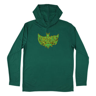 Gravette Hippie Skull Creature Longsleeve Hooded Sun T-Shirt Sport Forest