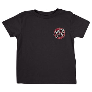 Tartan Plaid Dot Kids Santa Cruz T-Shirt Black