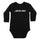 Solid Strip Santa Cruz Baby Longsleeve One Piece Bodysuit Black