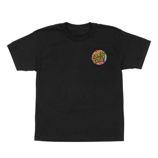 Tie Dye Dot Youth Santa Cruz T-Shirt Black