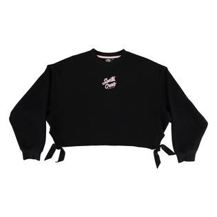 Ribbon Script Womens Santa Cruz Crew Neck Sweater Black