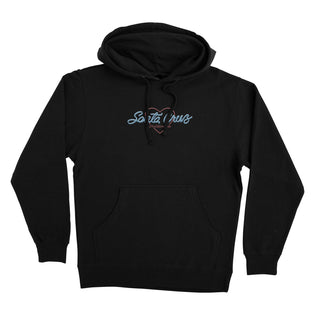 Love Script Womens Santa Cruz Hoodie Black